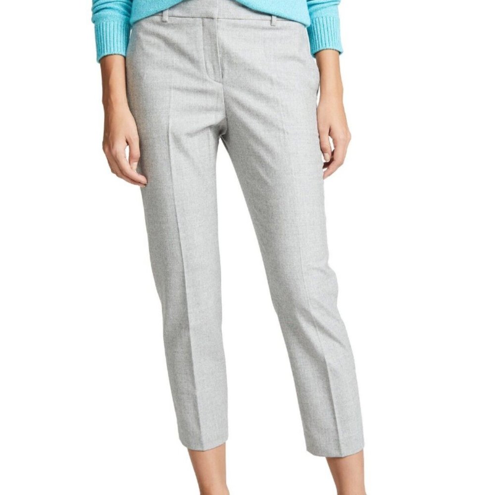 NWT  Size 8 Theory Treeca 2 Pure Flannel cropped pants